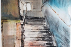Escaliers | collège Gérôme | aquarelle