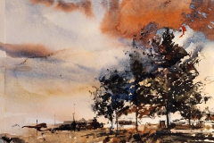 retour aux jardins | mancha roja | aquarelle