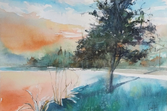 Aulne | Chemin du lac | aquarelle