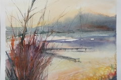 Chemin du lac | aquarelle