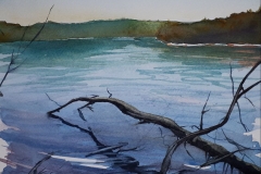 Heure Bleue-Chemilly |  aquarelle sur papier, 20x30 cm | 2020