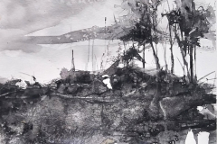 la Périlleuse | Noir | aquarelle