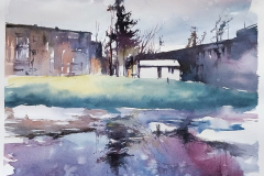 la maison Blanche | aquarelle